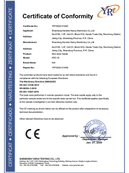 Maquinaria pesada Shandong Keruide Co., Ltd.,