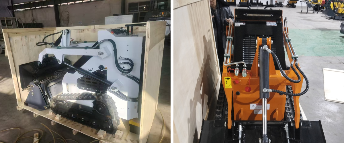 Cargadora compacta 2025 embalada y enviada a Italia en un contenedor High Cube de 40 pies Cargadora compacta 2025 embalada y enviada a Italia en un contenedor High Cube de 40 pies